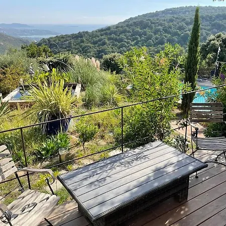 בית נופש T3 Independant Dans Piscine Privee Vue Panoramique Tres Calme 4personnes *